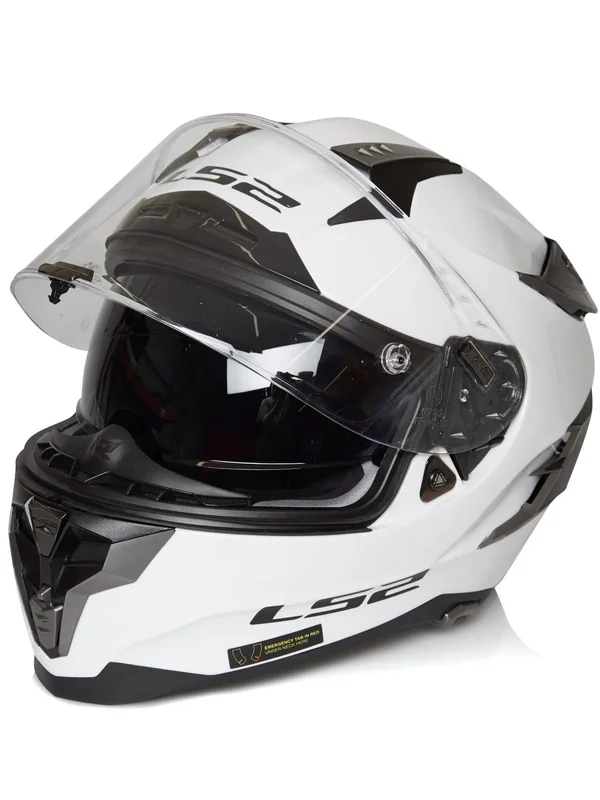 LS2 FF327 Challenger Solid Helmet - White, Size S