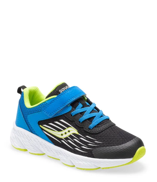 Saucony Wind A/C Sneaker Black/Blue, Size 1W