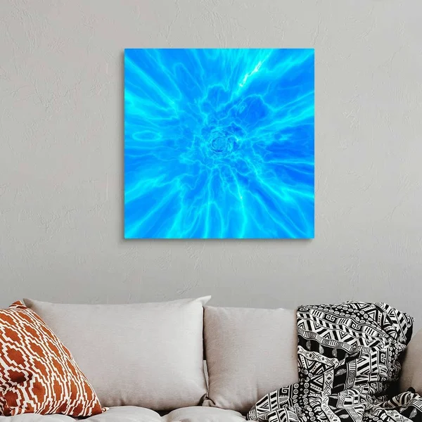Blue Abstract Patterns - Artwork, Canvas Wall Art, 30x30, Great Big Canvas