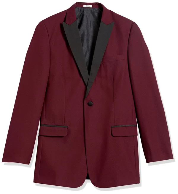 Calvin Klein Big Boys Mini Dot Jacquard Jacket - Burgundy - Size 8