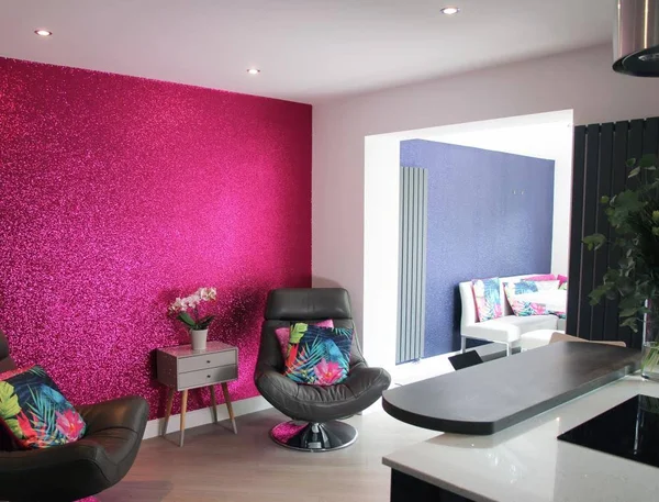 Arthouse Sequin Sparkle Hot Pink Non-Woven Wallpaper - 900903
