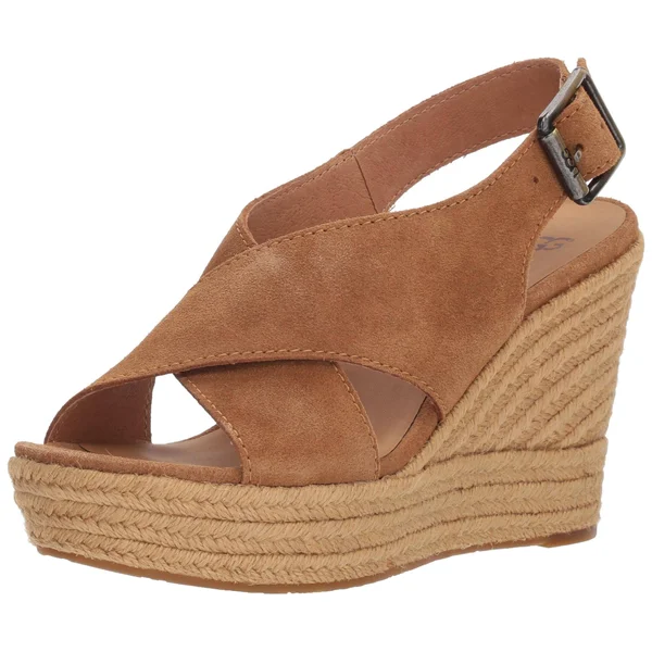 Ugg Harlow Women's Wedge Shoes Chestnut : 12 B