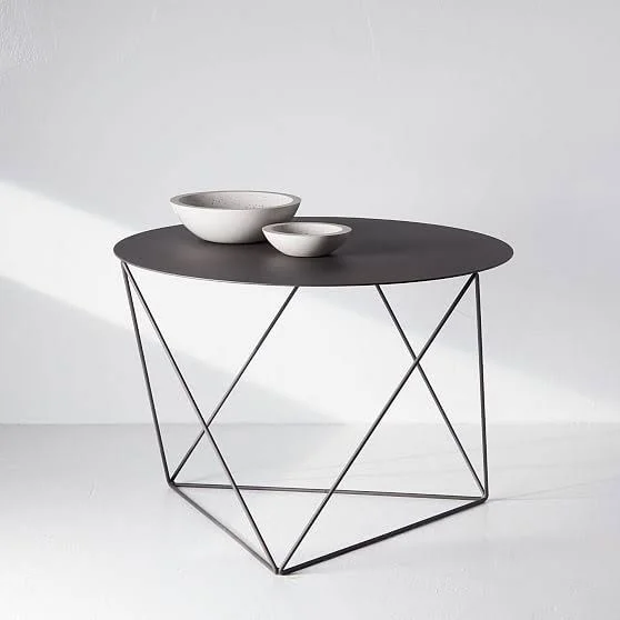 West Elm Octahedron Side Table Salmauve