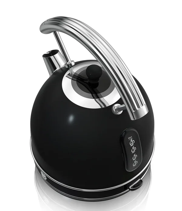 Retro Dome Kettle 1.7L Red, Swan