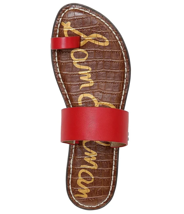 Sam Edelman Women's Gorgene Toe Ring Slide Sandals - White