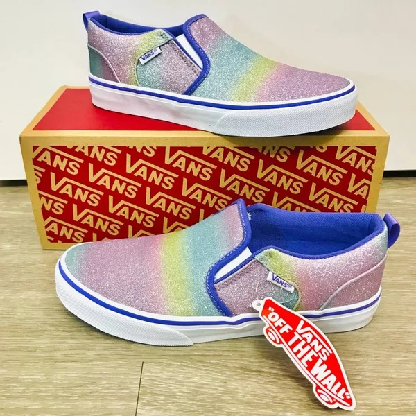 Vans Girls Asher Slip-On Shoes Sneakers