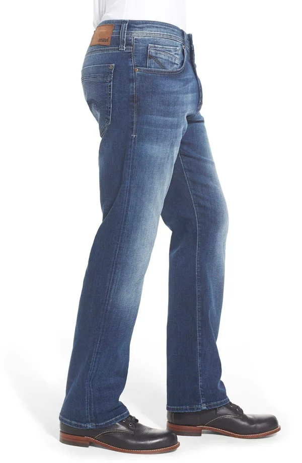 Mavi Men's Matt Relaxed Straight-leg Jeans - Blue - Size 33x30