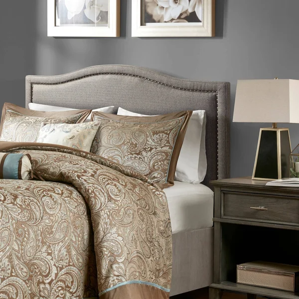 Madison Park - Nadine Upholstery Headboard - Grey - King