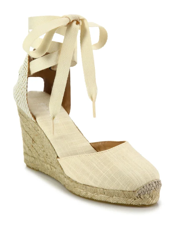 Soludos Tall Wedge Linen, 6, Blush