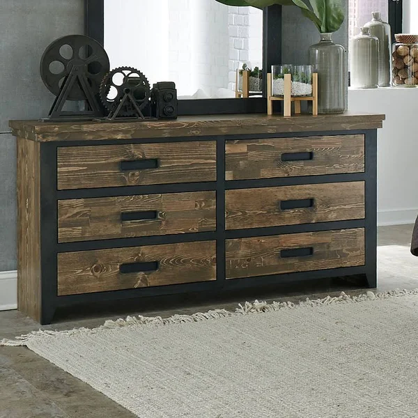 Progressive Furniture B607-23 Renegade Drawer Dresser in Black and