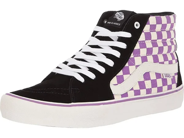 Vans Checkerboard Sk8-Hi Pro (Black/Dewberry)