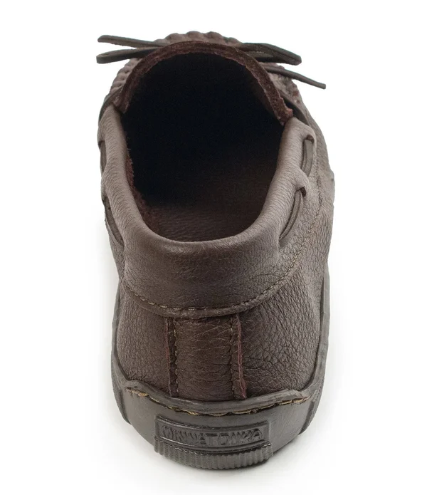 Minnetonka Men's Moosehide Classic Slipper - Natural Size 10.5