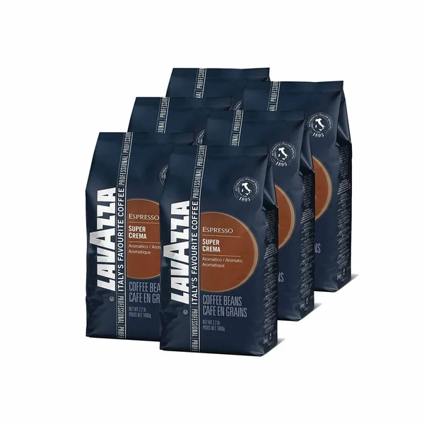 Lavazza Super Crema Whole Bean Coffee Blend, Medium Espresso Roast, 2.2 Pound