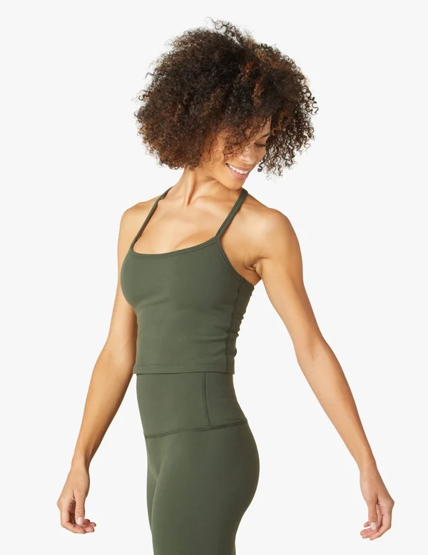 Slim Racerback Cropped Tank, Beyond Yoga Eden Green, M