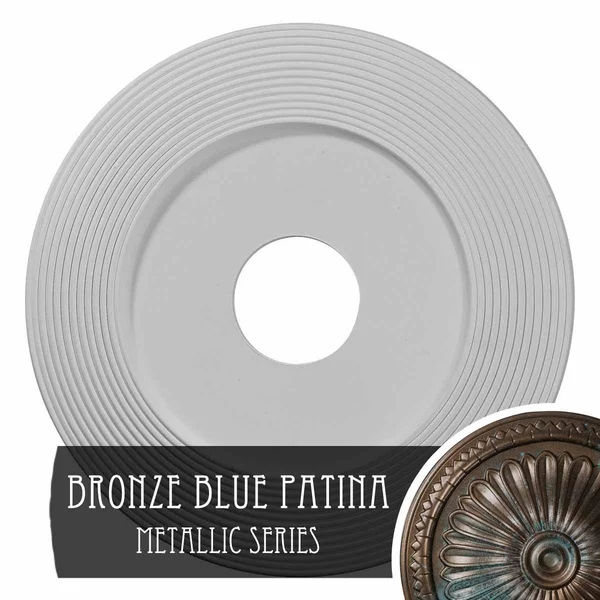 Ekena Millwork CM16ADBBS 16 1/8x22OD x 3 5/8x22ID x 1x22P Adonis Ceiling Medallion (Fits Canopies Up to 10 1/4x22), Hand-Painted