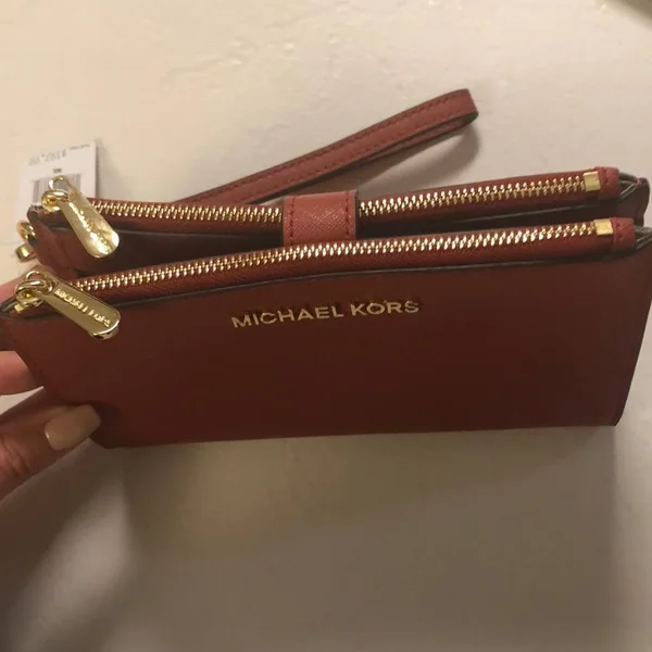 Michael Kors Jet Set Travel Double Zip Wristlet Wallet Various