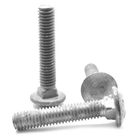 1/4 inch-20 x 3 1/2 inch (FT) Coarse Thread A307 Grade A Carriage Bolt Low Carbon Steel Hot Dip Galvanized Pk 100