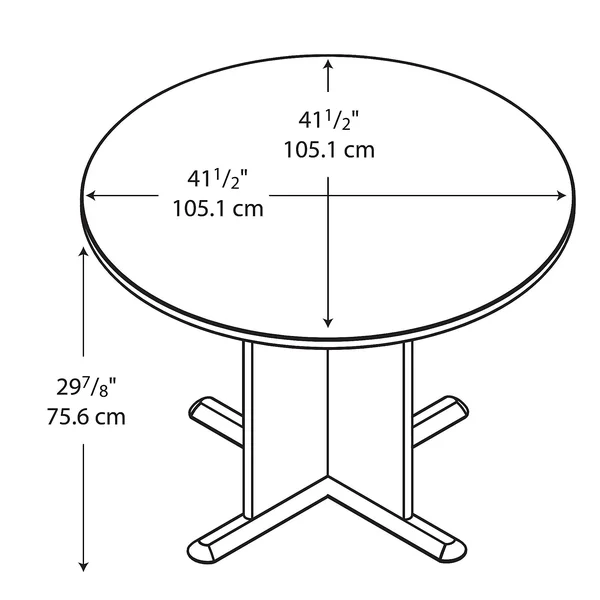Bush Business Furniture Series A & C 42x22 Round Conference Table - Mocha Cherry