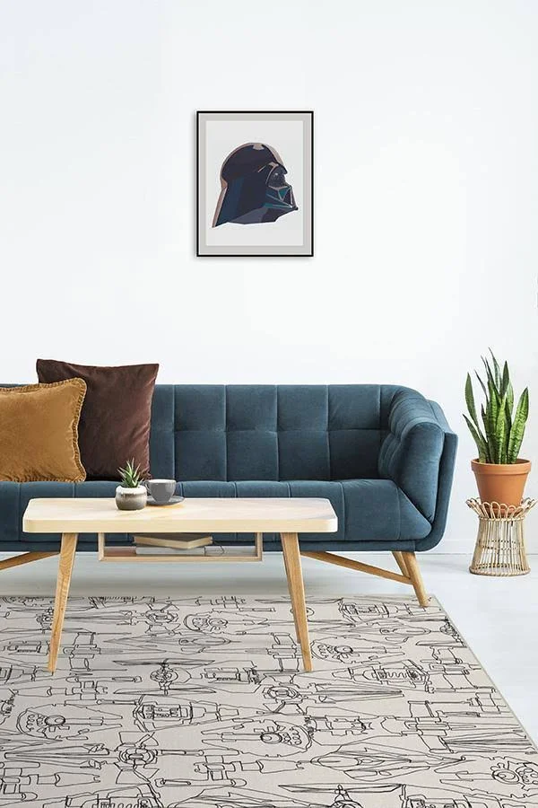 3&x5&, Machine Washable Area Rug, Kid & Pet Friendly, Star Wars Rug, Star Wars Armada Creme Rug, Ruggable