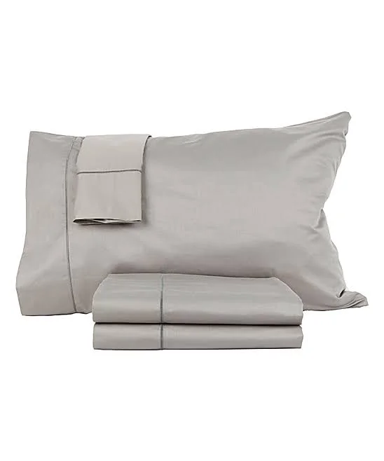 Perthshire Platinum Concepts 1200 Thread Count Solid Sateen Sheet Set - Gray King