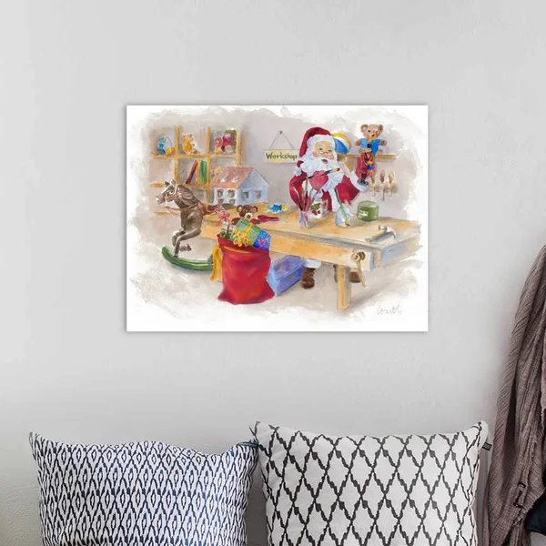 Santa's Workshop - Canvas Wall Art, 24x18, Great Big Canvas