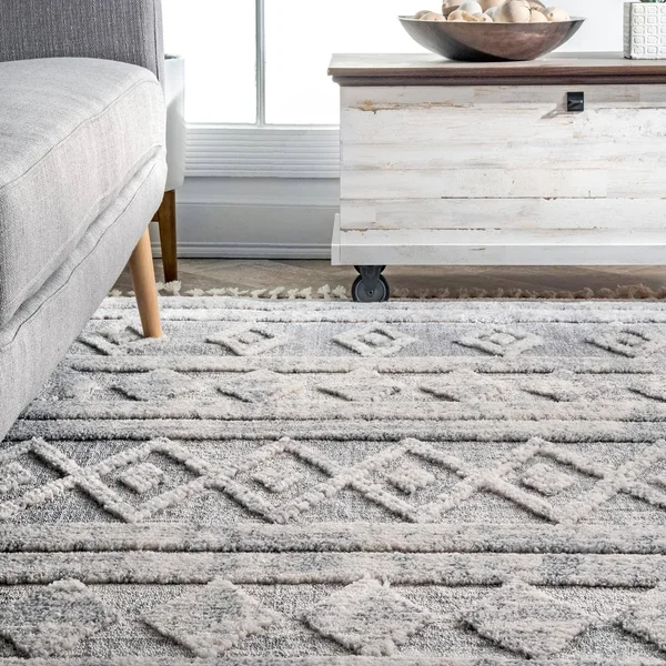 nuLOOM Diamond Shaggy Devonte Area Rug - Size: 7& 10 inch x 10& 10 inch