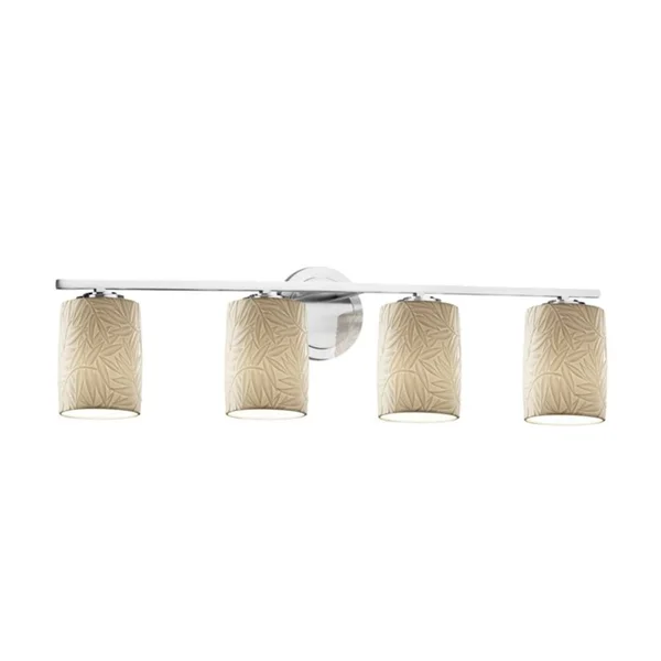 Justice Design POR-8454-10-BMBO-CROM Atlas 4-Light Bath Bar in Polished Chrome