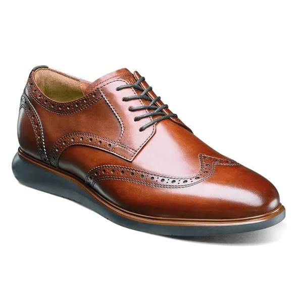 Florsheim Fuel Wingtip Oxford 8.5 Men's Cognac