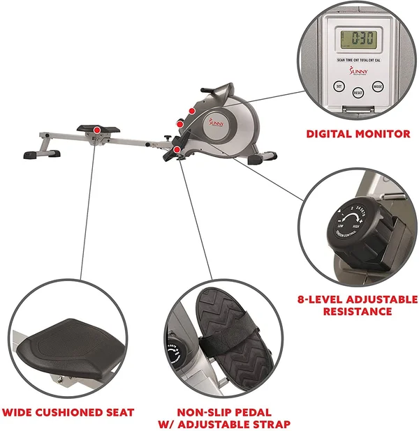 Sunny Health & Fitness SF-RW5515 Magnetic Rowing Machine