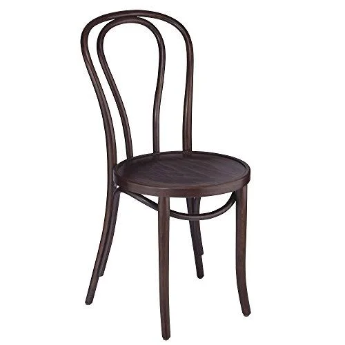 European Bentwood Wood Dining Chairs Walnut - Brown