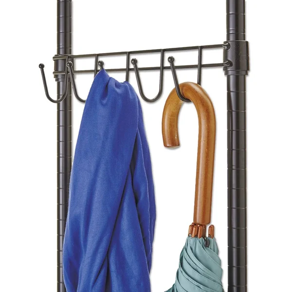 Alera Wire Shelving Stand Alone Garment Rack - Black
