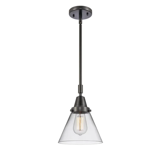 Innovations 447-1S-BK-G42-LED Large Cone 1 Light 8 inch Mini Pendant in Matte Black