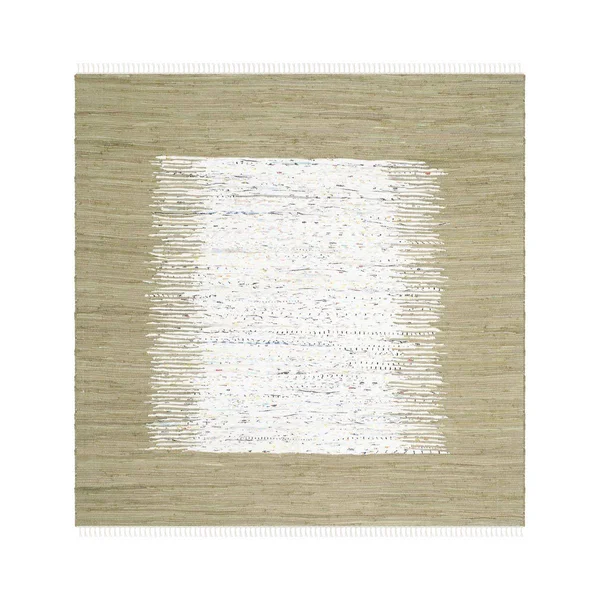 Safavieh Montauk Ivory/Olive 6 ft. x 9 ft. Border Area Rug