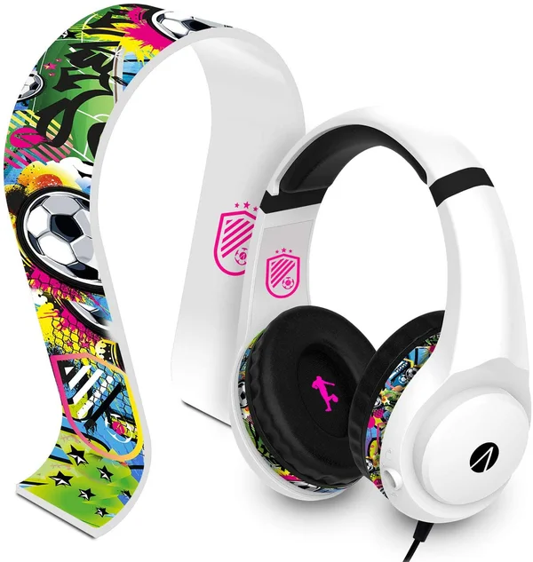 Stealth Street Gaming Headset with Stand (White with Black/Graffiti Stand)
