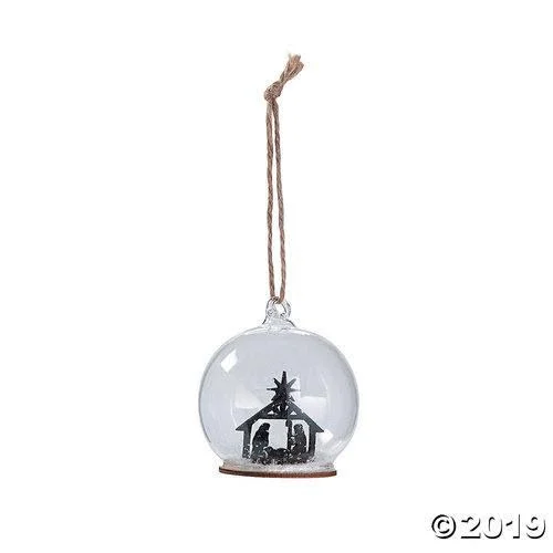 Nativity Snow Globe Ornaments