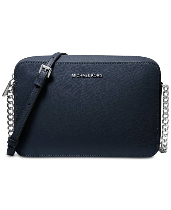 Michael Kors Jet Set Travel Large Saffiano Leather Crossbody - Blue