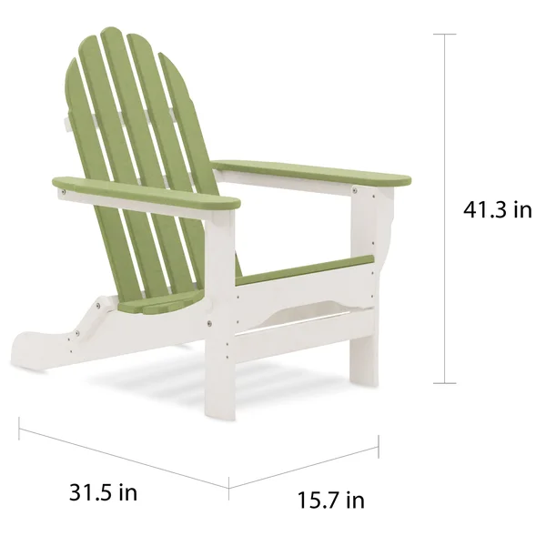 DuroGreen Recycled Plastic The Adirondack Chair, Blue