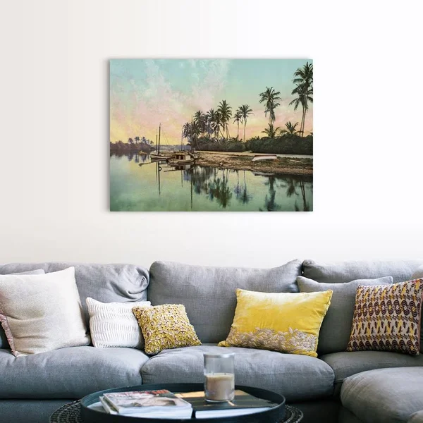 Vintage Photograph of Miami River, Florida, Canvas Wall Art, 48x36, Great Big Canvas