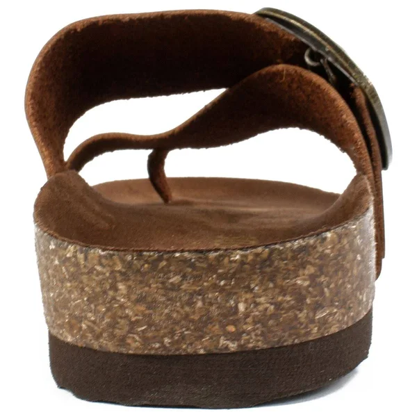 White Mountain Women's Harley Thong Sandal, Whiskey Leather