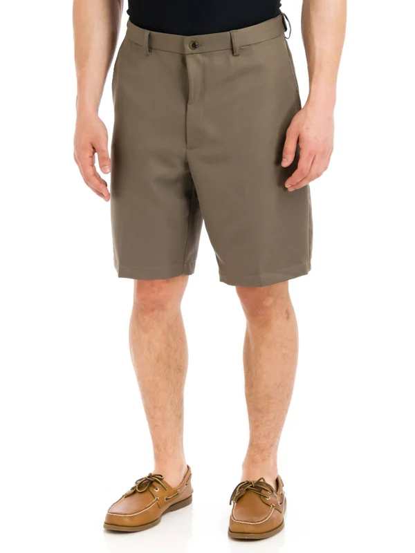 Haggar Men's Cool 18 Flat Front Shorts Bark - 36
