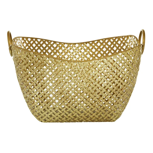 Zimlay Gold Metal Contemporary Storage Basket 16416