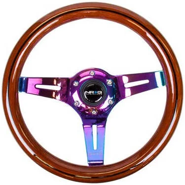 NRG 310mm Classic Dark Wood Grain Steering Wheel - ST-310BRB-MC