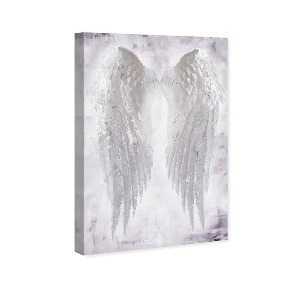 Oliver Gal White Wings of Angel Amethyst Fashion Canvas