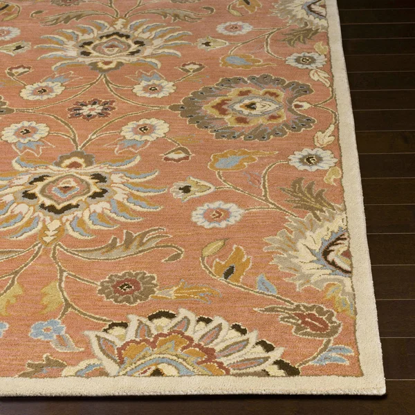 Black 6& Square Traditional Wool Area Rug - Hauteloom