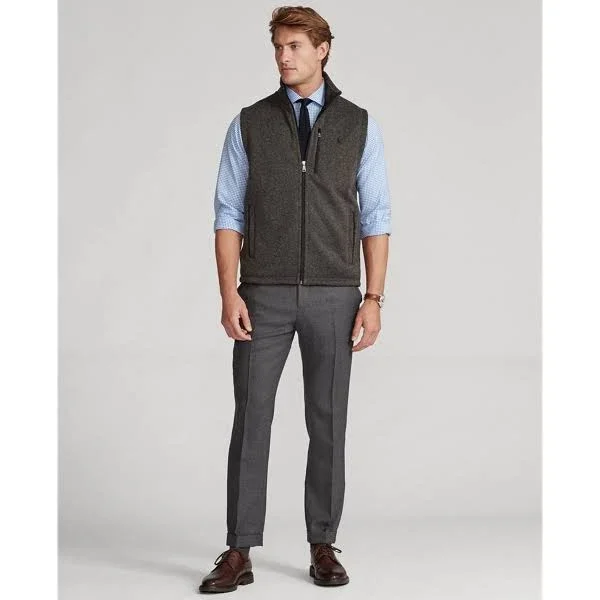Ralph Lauren Men's Fleece Mockneck Vest - Size 2XL Tall in Windsor Heather