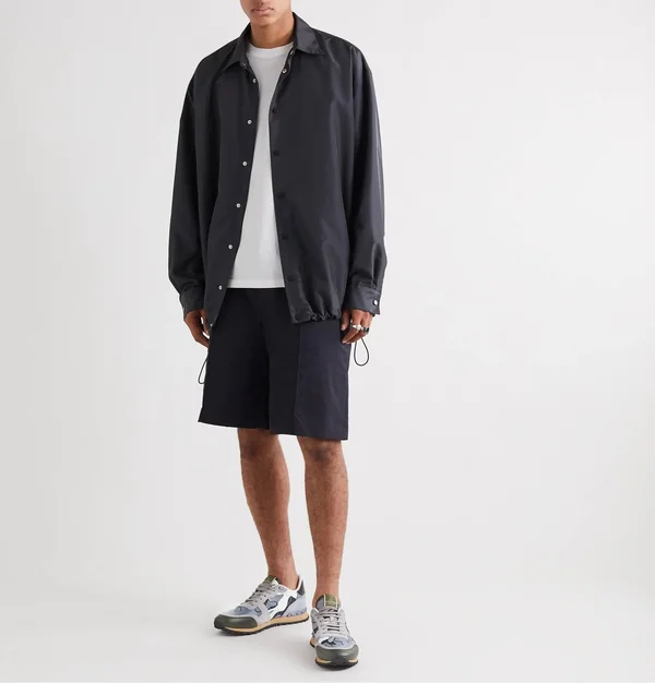 Valentino - Men - Valentino Garavani Rock Runner Suede - Leather and Canvas Sneakers Gray - Lambskin 50%, Cotton 30%, Polyester 2