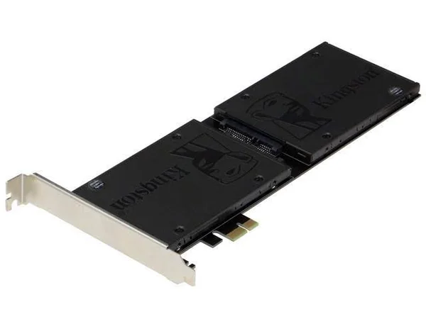 Sedna - PCI Express (PCIe) Dual 2.5 inch SATA III (6G) SSD Adapter (Extended Single Side SSD Version) (with Built in Power CIRCU