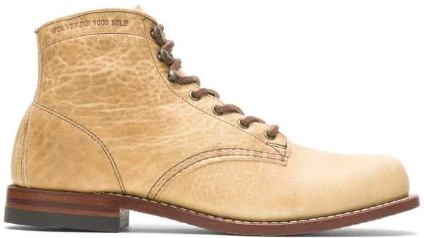 Wolverine Men's Olive Tanned - 1000 Mile Plain-Toe Original Boot Natural, Size 11