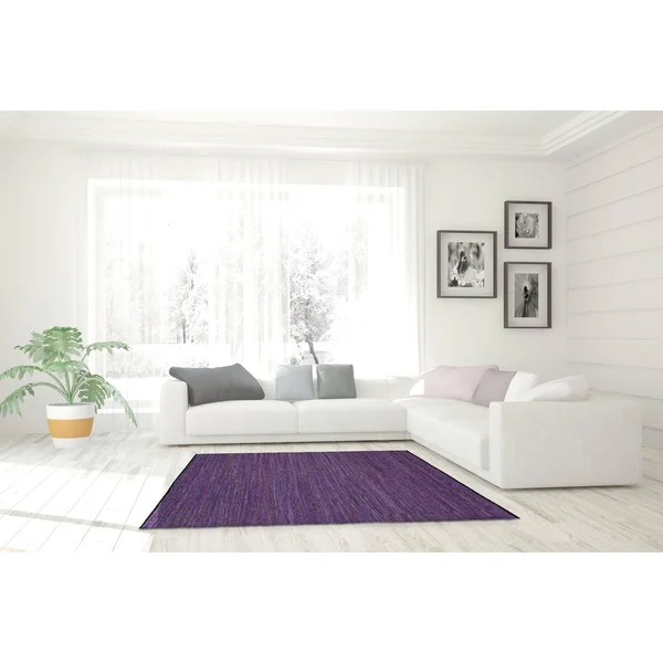 Matador Purple Leather Chindi Rug St. Croix Rug Size: 9& x 12&