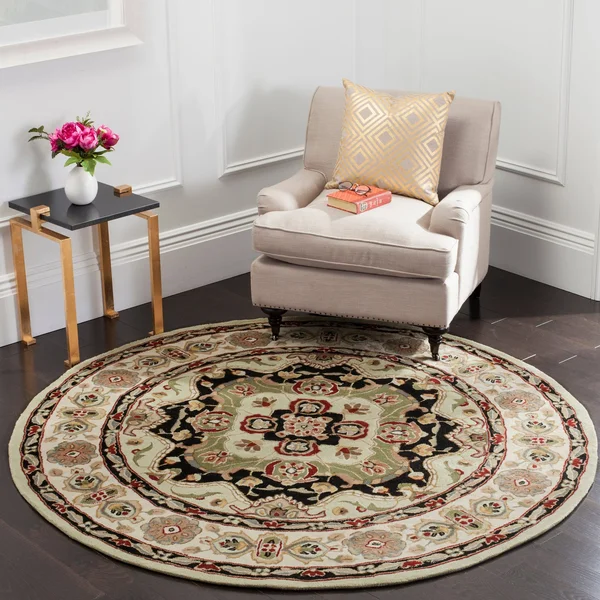 Safavieh Total Performance Rug Collection TLP718A - Soft Green - Ivory - 6' x 6' Round